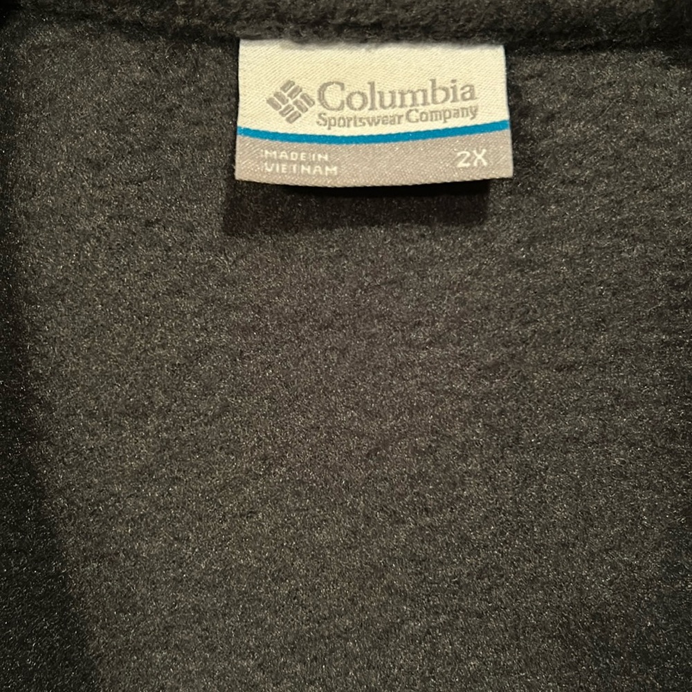 Columbia 2XL Black Front Zip Fleece Vest - Picture 3 of 10